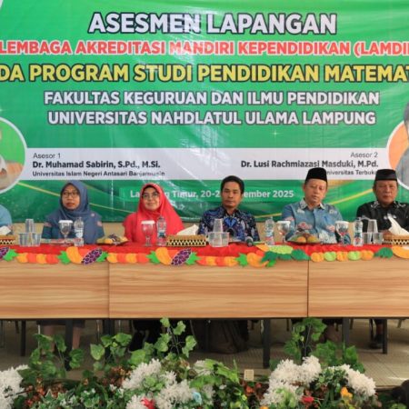 LPM UNU Lampung Dampingi Prodi Pendidikan Matematika dalam Asesmen Lapangan oleh LAM Kependidikan